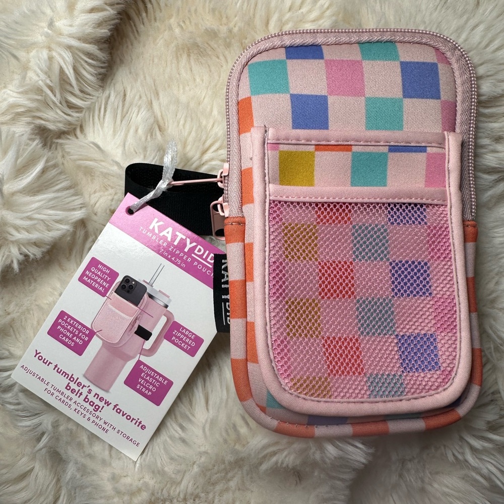 KATYDID Pink Multi-Color Phone Pouch